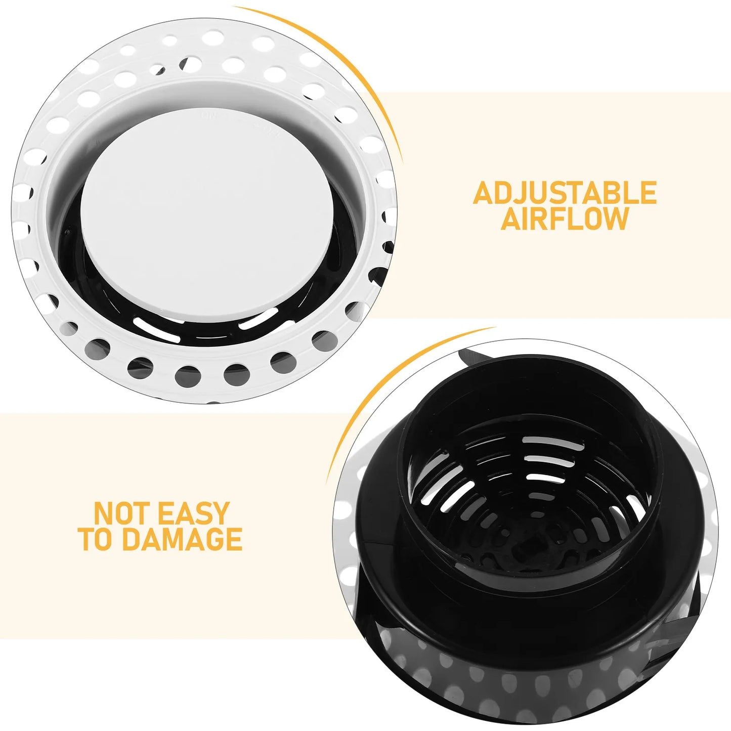 Adjustable Round Air Conditioning Outlet Vent Diffuser Ceiling Flush Mount Central Air Vent Cover for Home Office Hvac