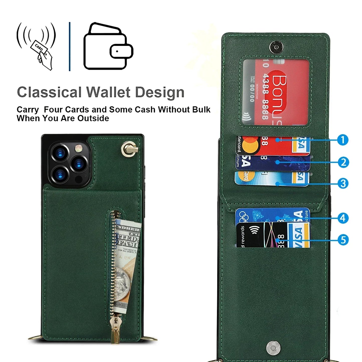 Crossbody Wallet for Huawei Mate 40 Pro 30 20 Lite P40 P30 Pro Plus Case with Card Holder Lanyard Strap Leather ZYXKZJLL