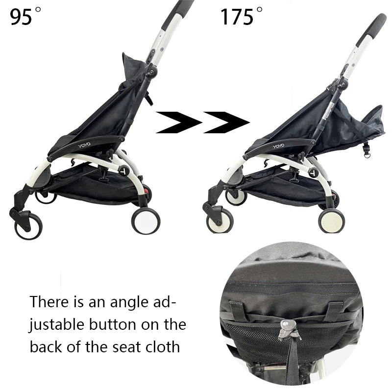 175 Degrees Baby Stroller Cushion Seat Fit For Babyzen YOYO YOYO2 Original Fabric Sit And Lie Baby Stroller Accessories