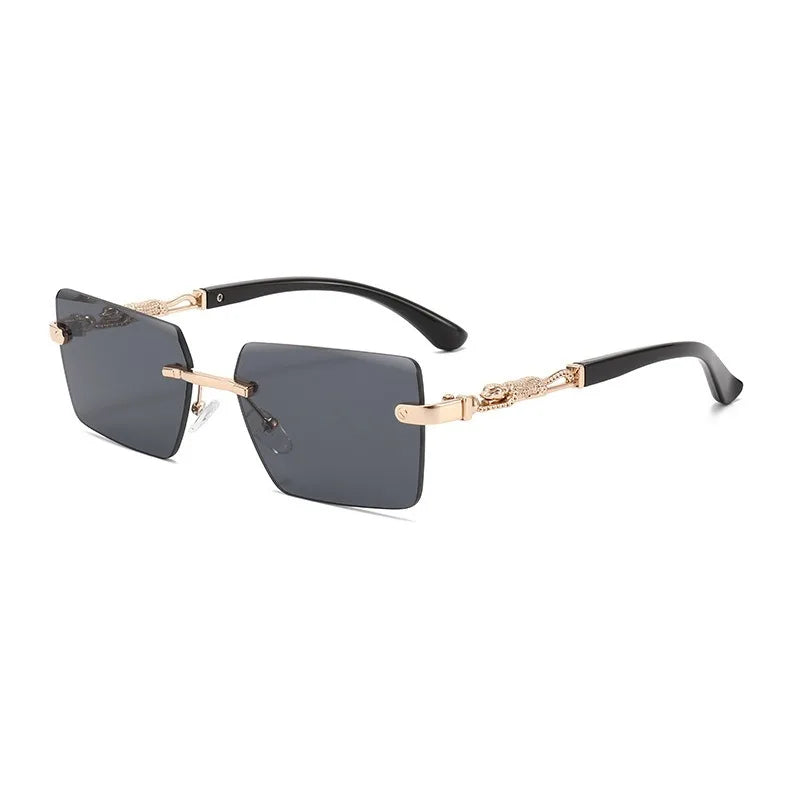 Fashion Rimless Square Sunglasses Women Men Luxury Brand Sun Glasses Outdoor Driving Eyeglasses Beach Trendy Eyewear
