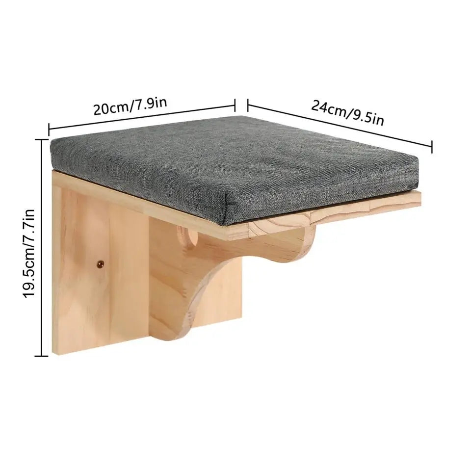Cat Climbing Shelves Wall Mounted Cat Tree Tower Scratching Posts Hammock Hiding House Perches Ladder Cats Gym Pet Supplies Toy