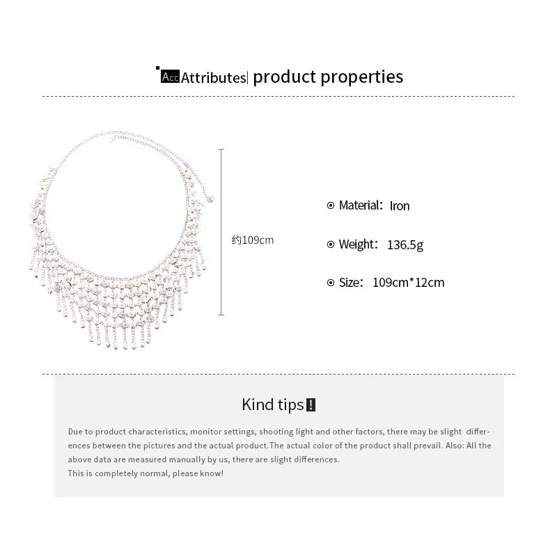 Ethnic Silver Color Bell Coins Tassel Waist Chain Belly Chain for Women Adjustable Chains Sexy Bikini Dance Dress Body Jewelry