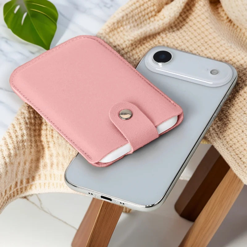 Power Bank Cover Pouch Leather Case for iPhone 17 Air Magsafe External Battery Cover PU Leather Case For iPhone 17 Air Power Ban