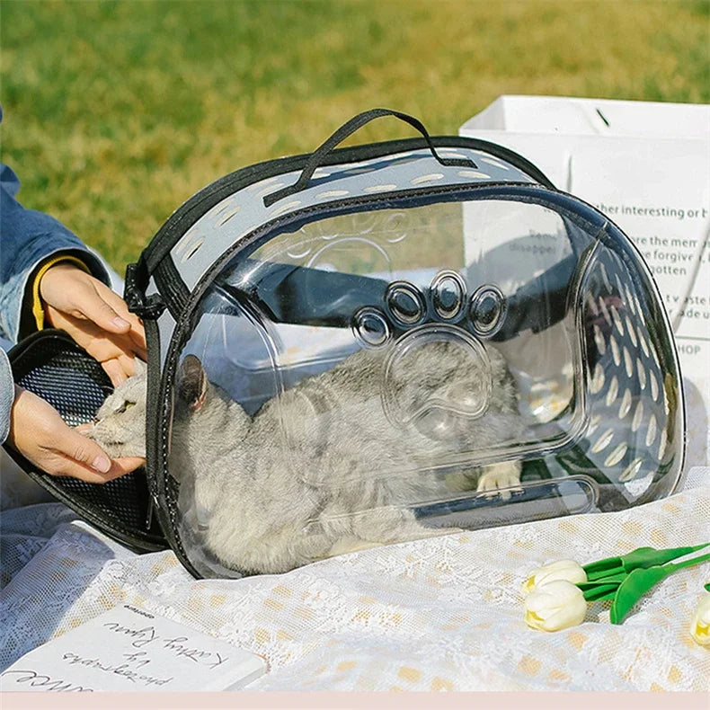 Cat Carrier Bag Outdoor Pet Shoulder bag Pet Dogs Cats Portable Breathable Collapsible Travel Cat Carrier Bag small dog