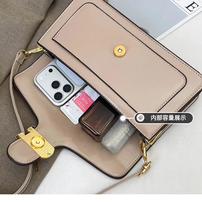 Double-Strap Small Square Crossbody Bag – Stylish Underarm Shoulder Purse For Women, Fashionable Classic Shoulder Bag 2026