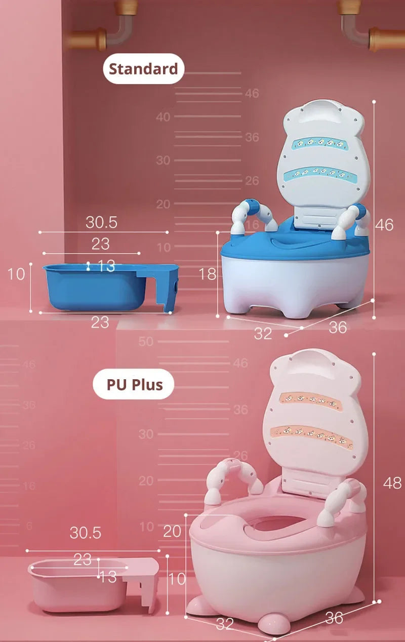 1-6 Years Old Children's Pot Cute Baby Toilet Seat Easy to Clean Baby Potty Portable Stool Boys And Girls Safe Trainer Seat WC