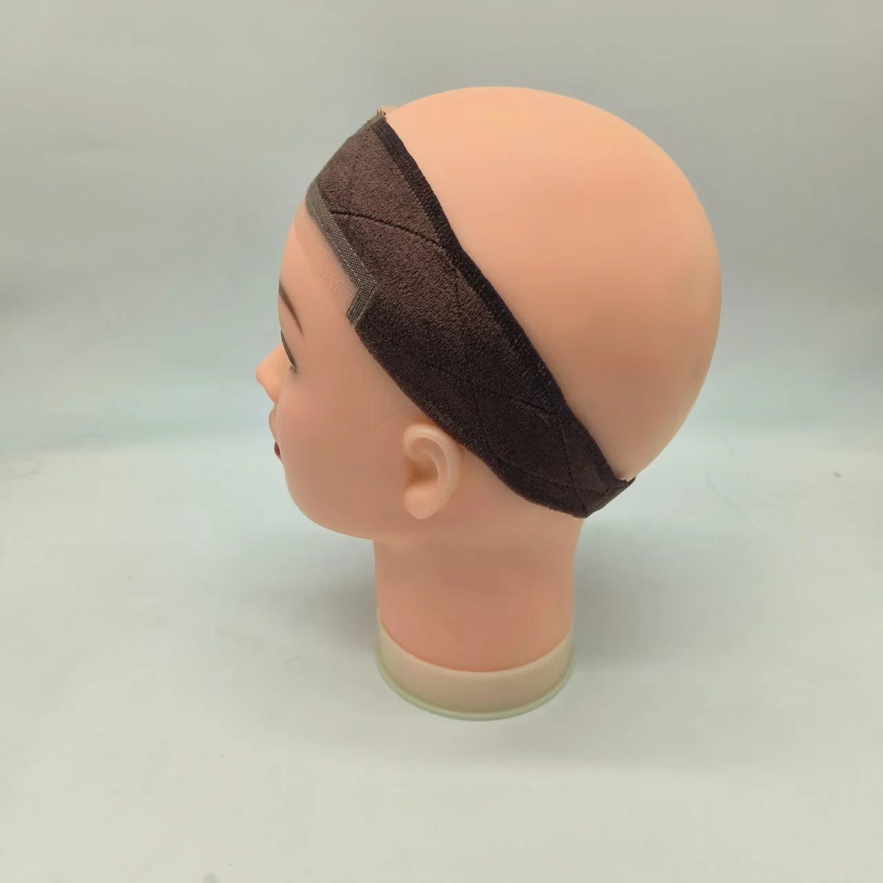 Thin velvet elastic bands with lace for wearing under wigs