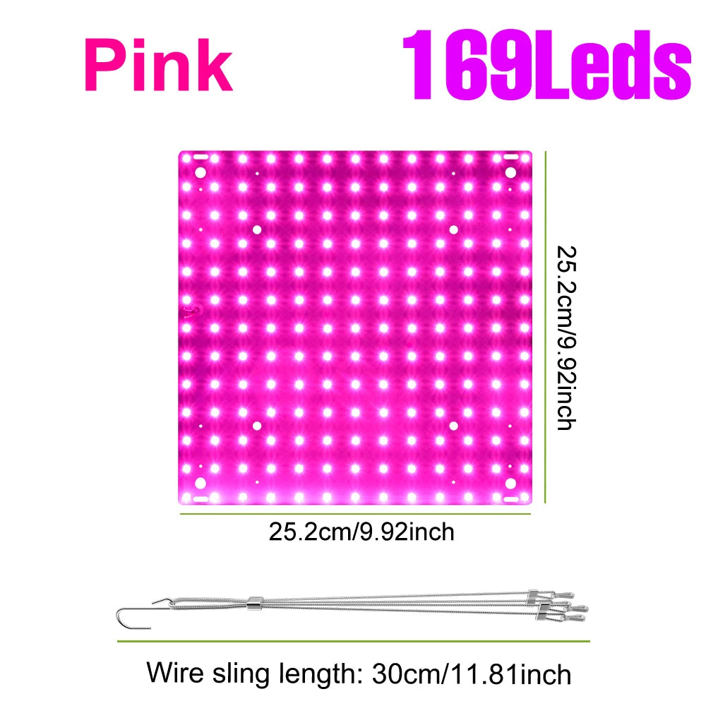100W 50W LED Full Spectrum Indoor Grow Light Quantum Plate Plant Lamp Greenhouse Flower Succulents Potted Cultivation US/EU Plug