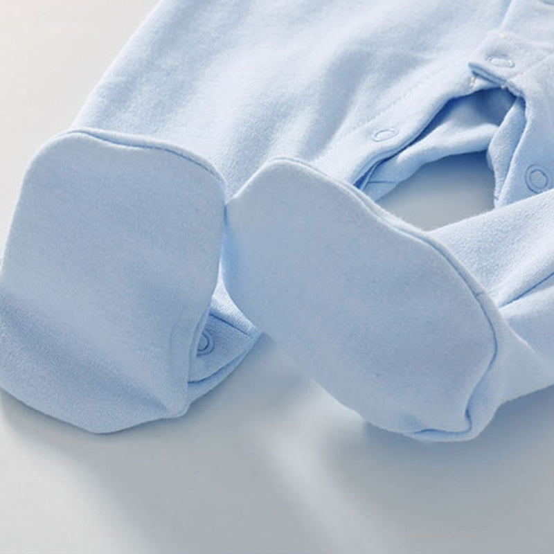 3Pcs Hospital Hat Long Sleeves Romper Gloves Set for Baby Feet Wrap Jumpsuit Clothing Set for Infants Unisex Shower Gift