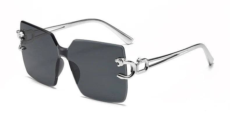 Retro Square Sunglasses Women Men Rimless Trend Luxury Shades Travel Glasses Lady Man UV400