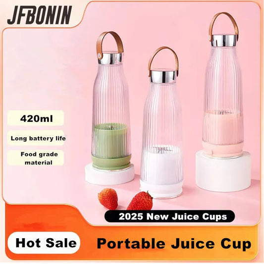 2026 Electric Juicer Cup 6 Blades Blender Milkshake Machine USB Portable Fruit Milk Mixing Tool Mini Fresh Juice Blender