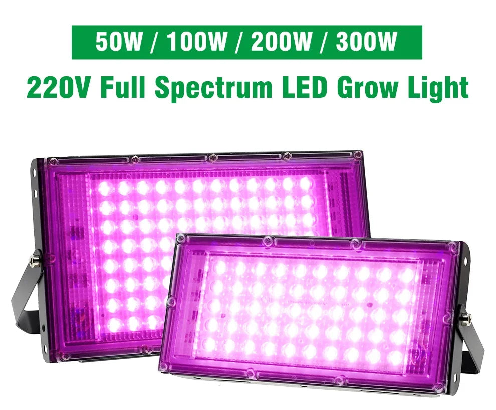 Full Spectrum LED Grow Lights 50/300W Plant Lamp Indoor Plants Phyto Lamp Greenhouse Hydroponic Plant Vegetable Growing Lamp