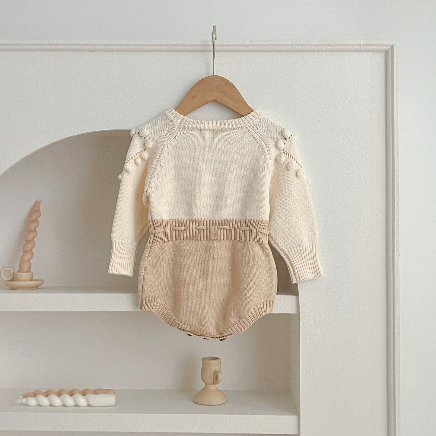 Autumn Lovely Heart Jumpsuit Infant Baby Girl Knitted Clothes Love Romper Bodysuit Outfit Spring Cotton Knitted Sweater Bodysuit