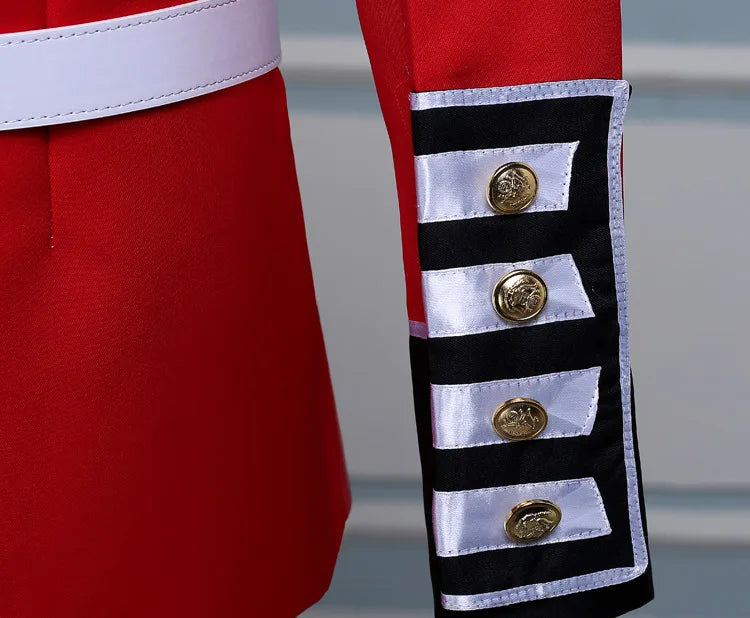 Halloween Clothes for Men British Royal Guard Uniform Cosplay Costumes Tunic Jacket Guards Outfit Party Performance 2-piece Sets