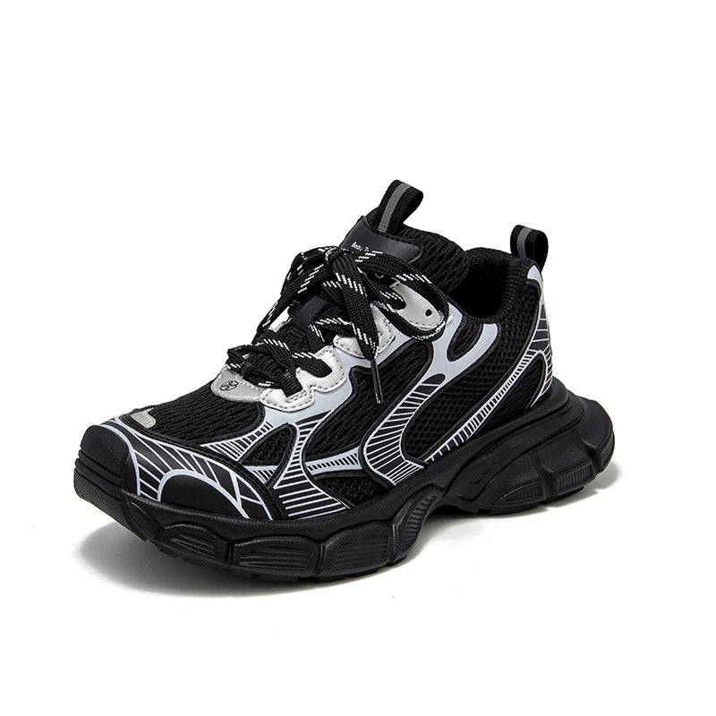 BEAUTODAY Casual Sneakers Women 2023 Synthetic Leather Mixed Colors Thick Soles Lace-up Breathable Ladies Shoes Handmade 29486