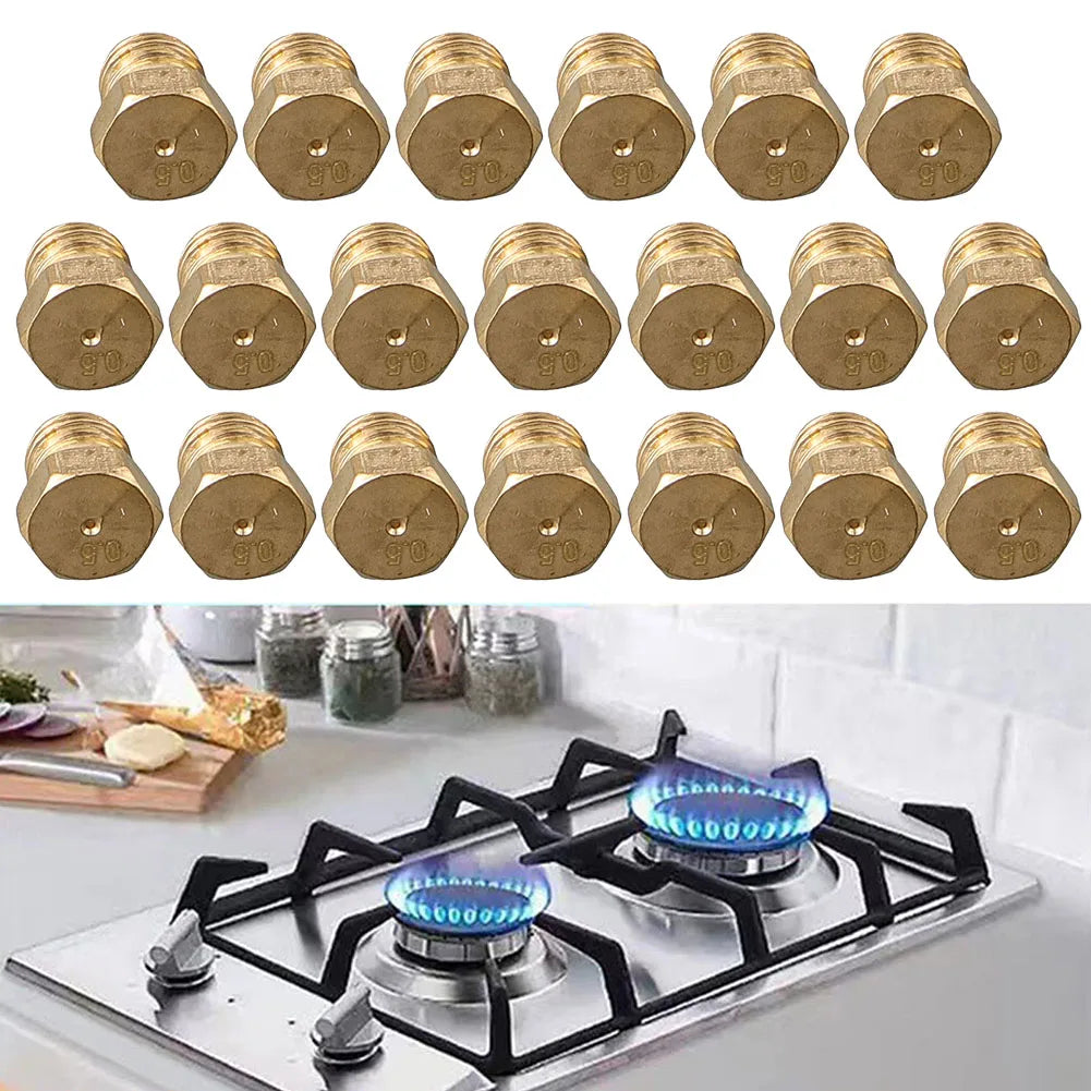 20pcs/set Burner Nozzle 0.5mm Propane Burner Orifice Kit Propane Gas Conversion Kit For LPG Burner Nozzle Outdoor Cooking