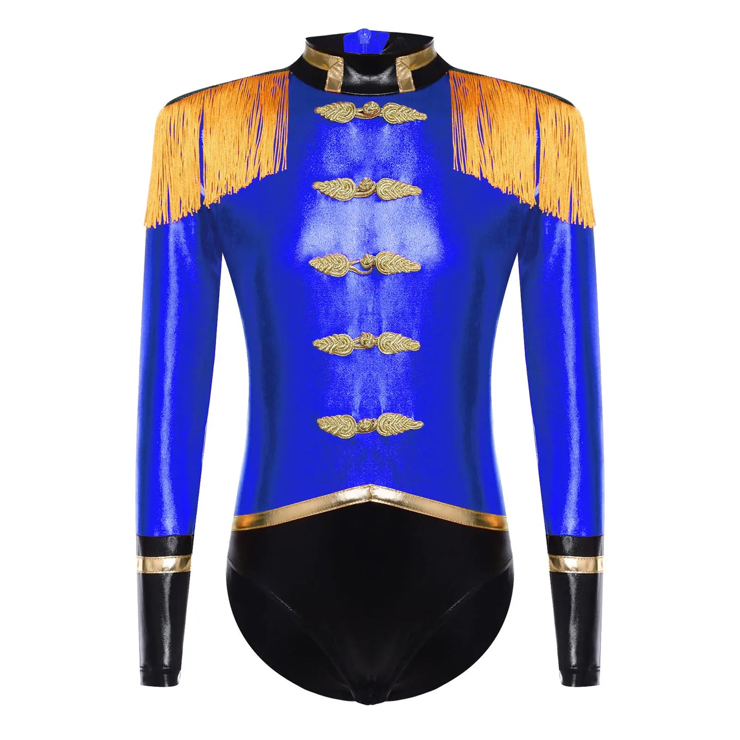 Halloween Costume Romper Circus Ringmaster Cosplay Carnival Party Shiny Sequins Leotard Dress Drum Majorette Magician Dress Up