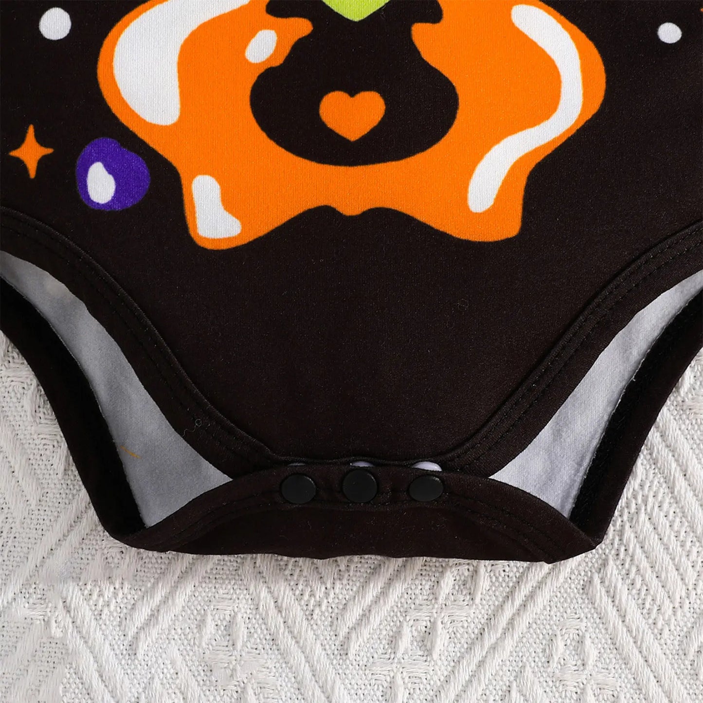 Infant Girls Halloween Theme Party Carnival Pumpkin Ghost Skeleton Cosplay Costume Skull Pumpkin Face Apparition Print Romper
