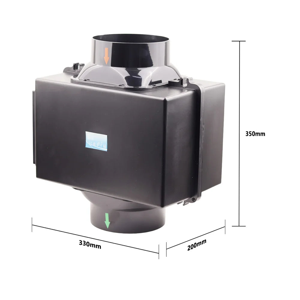 3 Layers Purification Filter Box with Hepa and Carbon Filter For Ventilation System HVAC System Heating And Cooling Ventilation