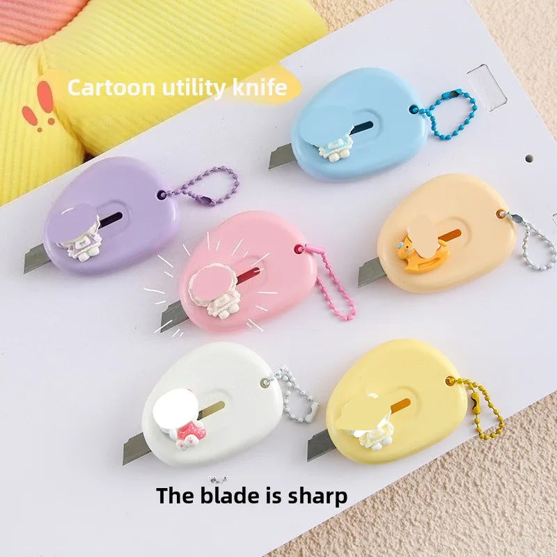 Creative Utility Knife,Unpacking Artifact Express KnifeCute Wallpaper Tools Cartoon Student Handmade Paper Knife Cultural Goods