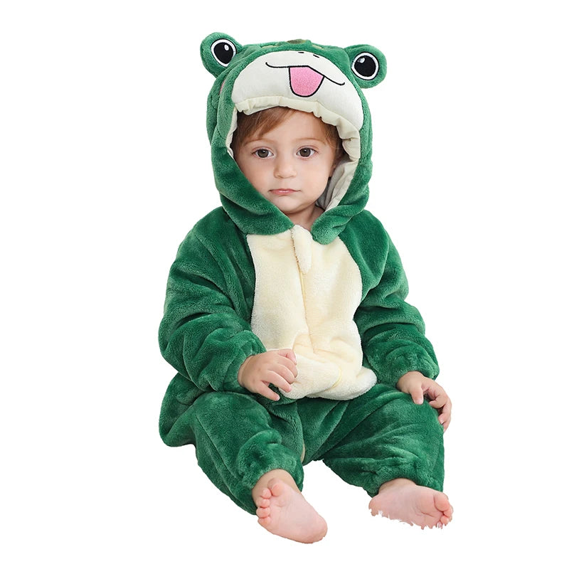 MICHLEY Carnival Dinosaur Baby Winter Costume Rompers Clothes Cute Cartoon Jumpsuit Bodysuit Overall Unicorn For Girls Boys Kid