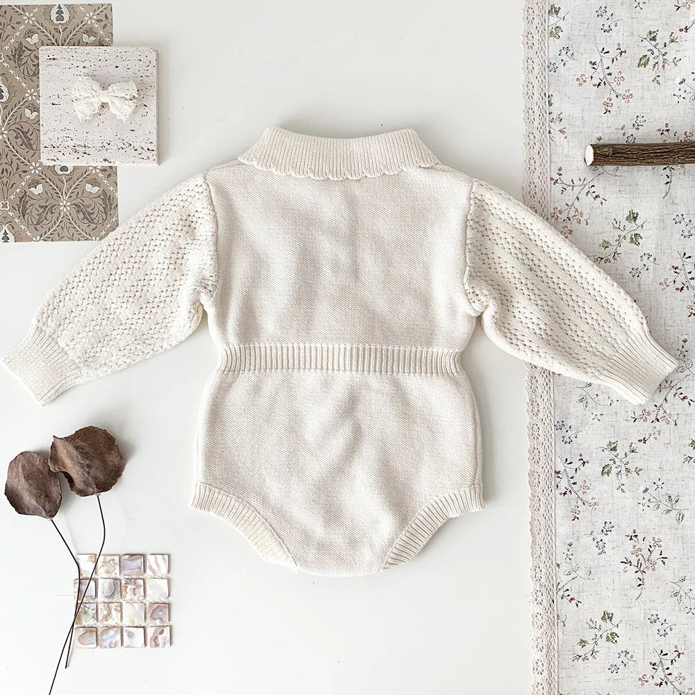 Spring Newborn Infant Toddler Baby Girl Boy Rompers Warm Knit Jumpsuit Long Sleeve Soft Outfits Clothing Baby Winter knit Romper