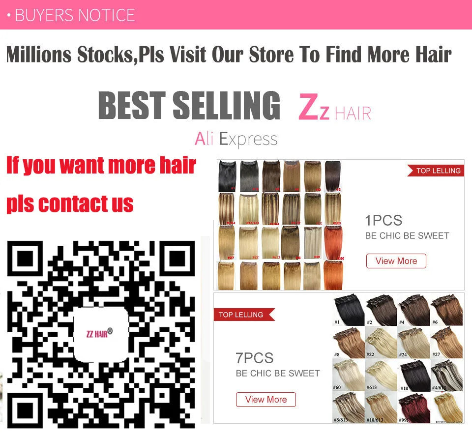 ZZHAIR 100% O Brazilian Human Remy Hair Extensions 16"-24" 2pcs Set 70g 80g Clips-in Two Pieces 2x10cm Natural Straight