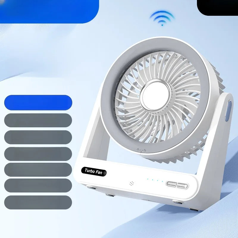 Desk Fan with Smart Voice Control Timer Wall Mountable Mini Portable USB Circulator Fan for Home Office