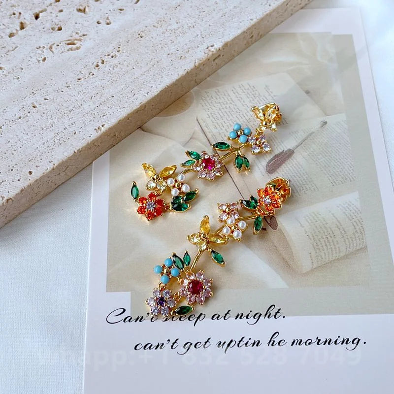 1:1 KS Jewelry Gold Stud Earrings For Women Fashion Jewelry Birthday Gift