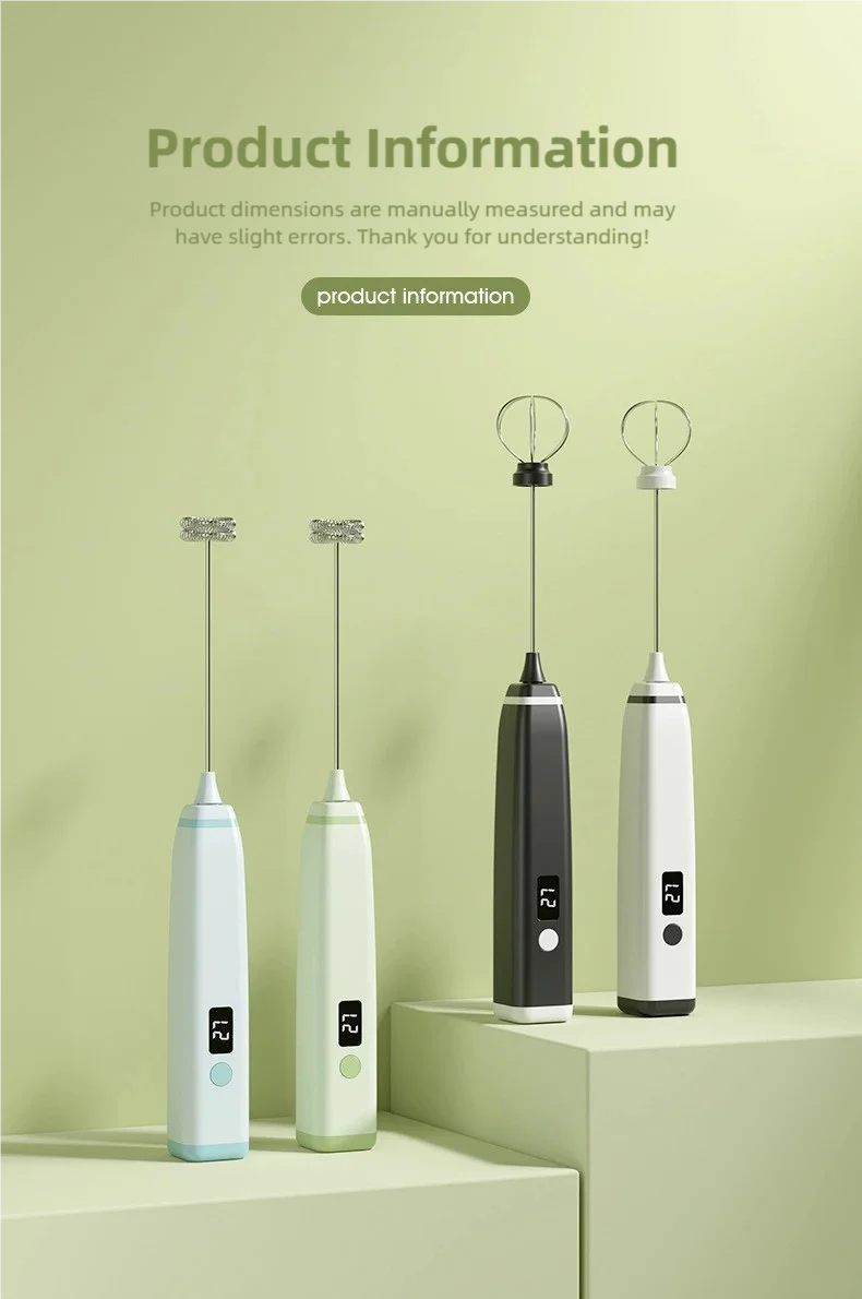 TINSOL Wireless Electric Milk Frother Multi-Function Blender Egg Whisk and Mixer Ideal for Crafting Coffee and Cappuccino Foam