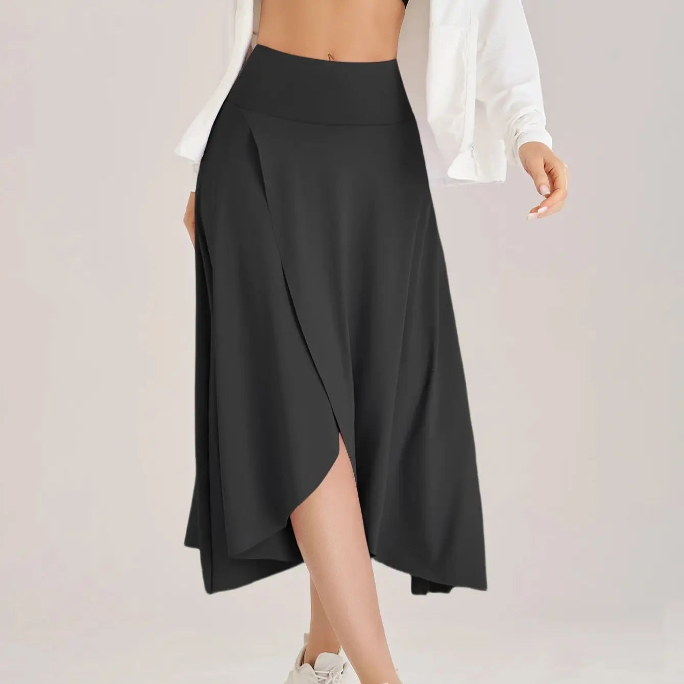Summer Women Golf Tennis Dance Fitness Long Skirts Quick Drying Solid Female Lining High Waist Long Skirts Shorts