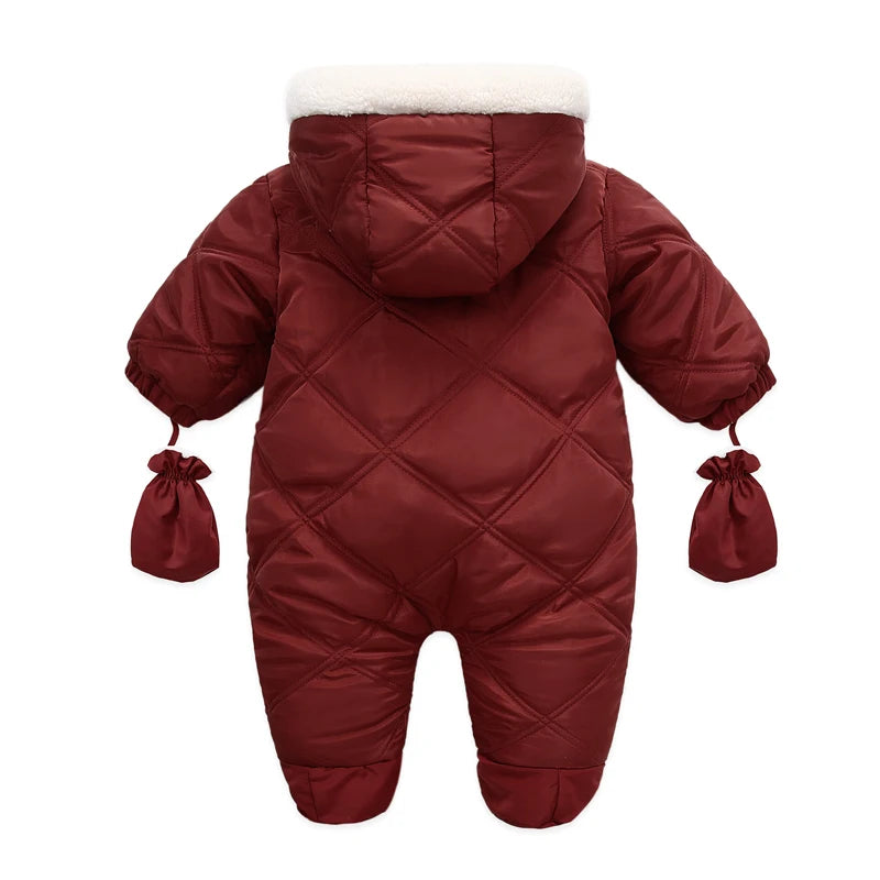 Ircomll Hight Quality Newborn Baby Winter Clothes Snowsuit Warm Fleece Hooded Romper Cartoon Lion Jumpsuit Toddler Kid Outfits