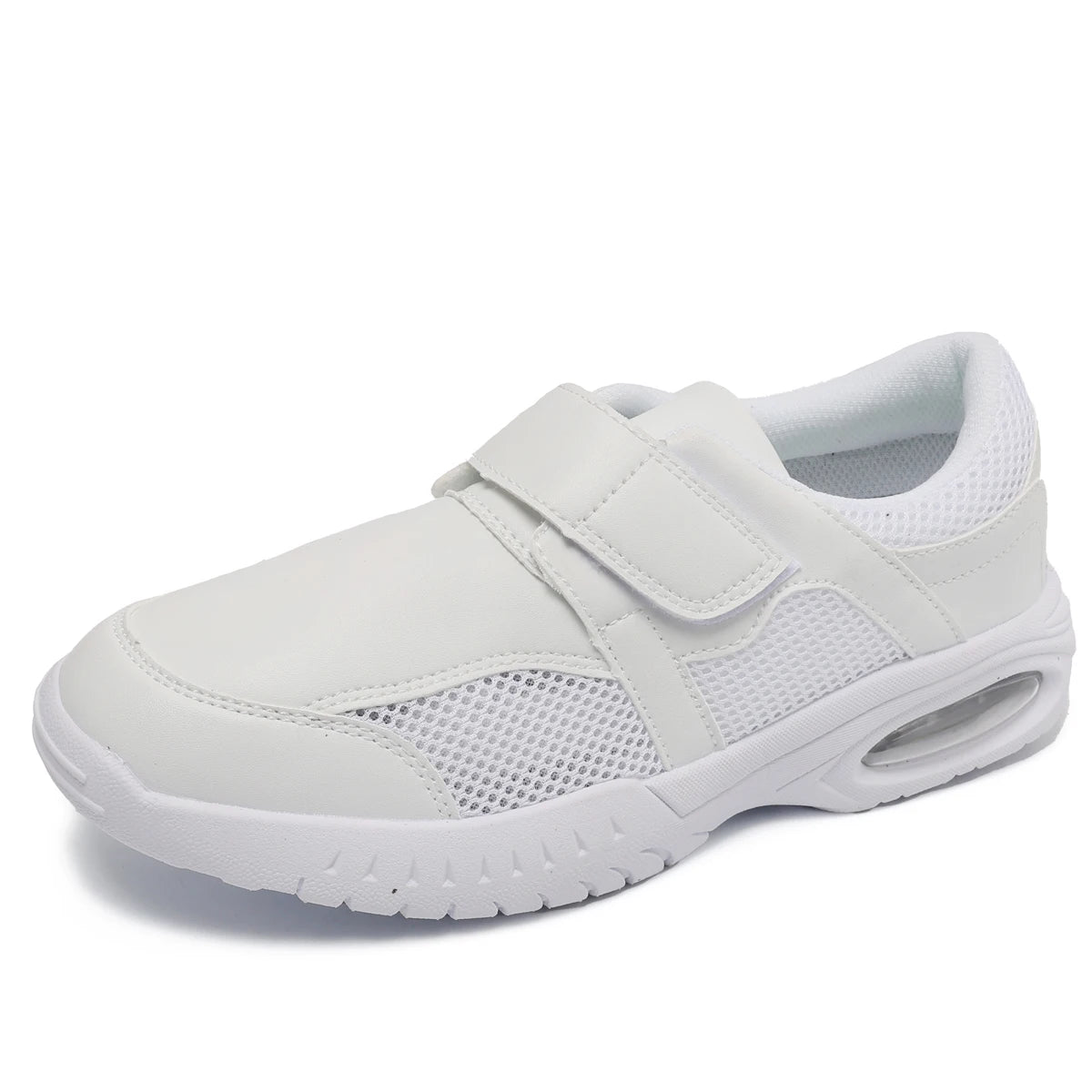Pure White Nursing Shoes For Doctors Nurses Hospital Working Men Women Leather Sneakers Anti-skid Big Size 48 49
