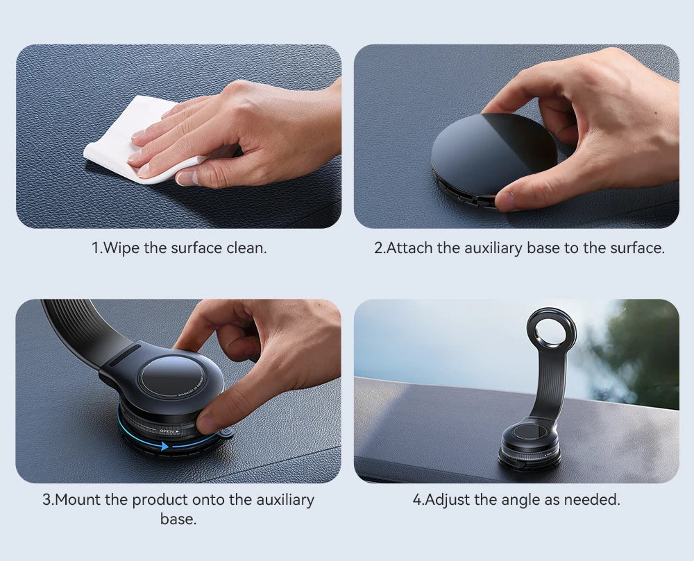 oyroom Car Magnetic Phone Mount Holder Flexible Memory Alloy Suction Cup Mobile Phone Stand Suitable for Instrument Panel ZS518