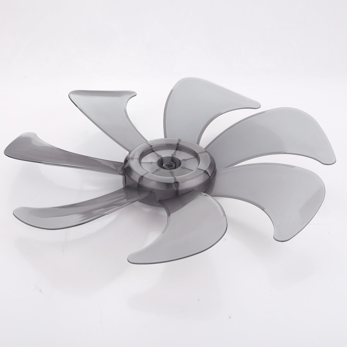 Gray 16 Inch Household Plastic Fan Blade 7 Leaves with Nut Cover for Standing Pedestal Fan Table Fanner General Accessories Fans