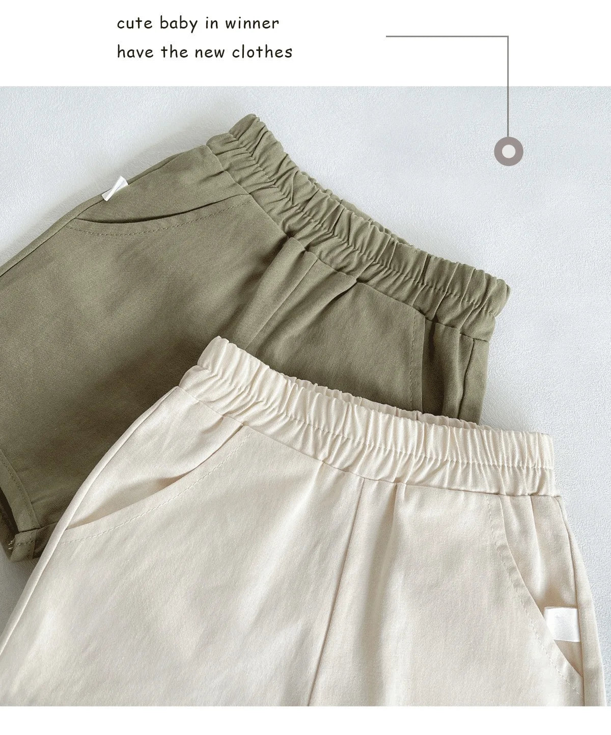 Ircomll 2 Pcs Summer Baby Workwear shorts 100% Organic Cotton for Infant Baby and Toddler, Boys, Girls Breathable Leisure Shorts