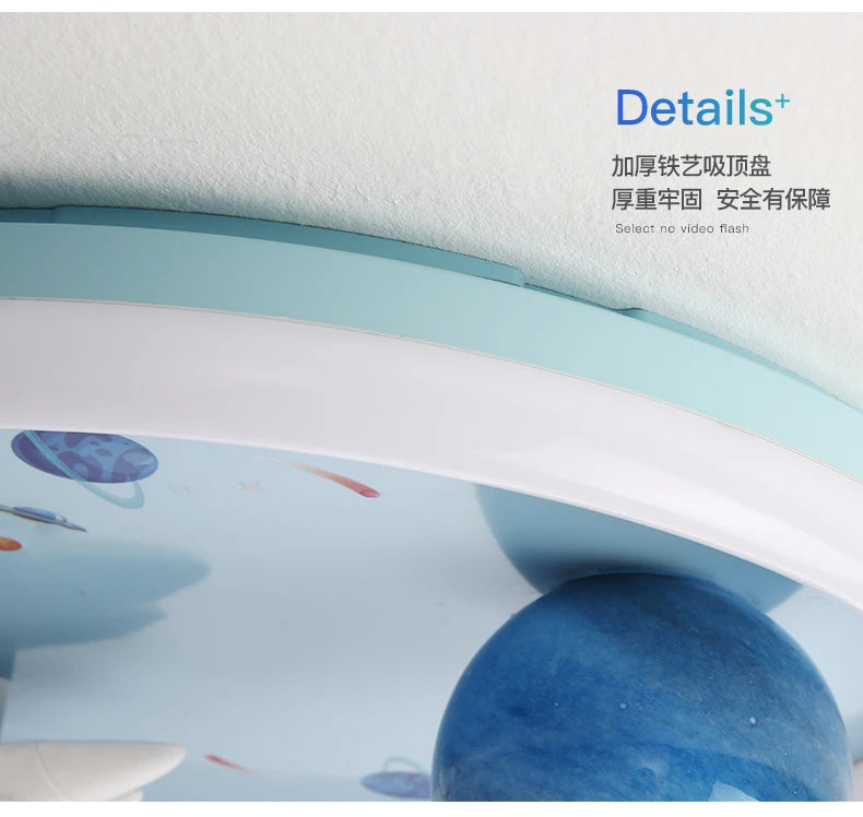 Modern Kids Room Ceiling Fan Light Cartoon Moon Astronaut Ceiling Lamp Boy Girl Bedroom Nursery Study Chandelier Ceiling Lights