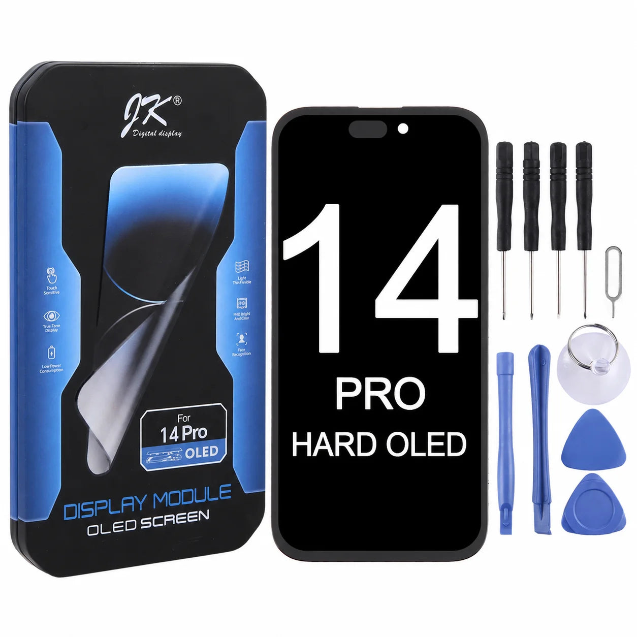 JK SOFT and Hard OLED Screen LCD Display Replacement iPhone 12 13 14 15 16 16e 17 Pro Max