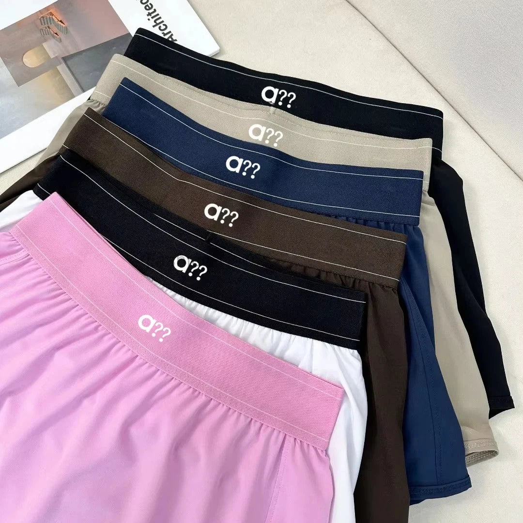 2026 Women's Spring/Summer New Sports Fitness Classic Elastic Waist Tennis Skirt Outdoor Leisure Fitness Skirt Vest