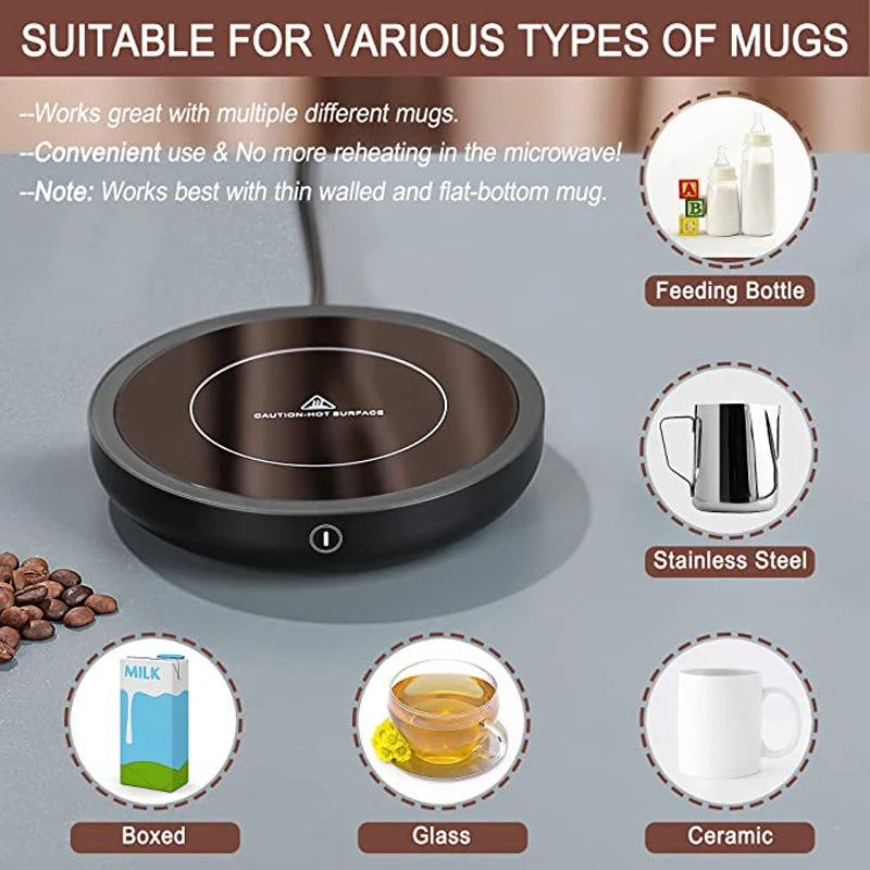 Cup Heater Coffee Mug Warmer Hot Tea Makers Heating Pad Warmer Coaster Electric Hot Plate Coffee Heater For Tea Milk