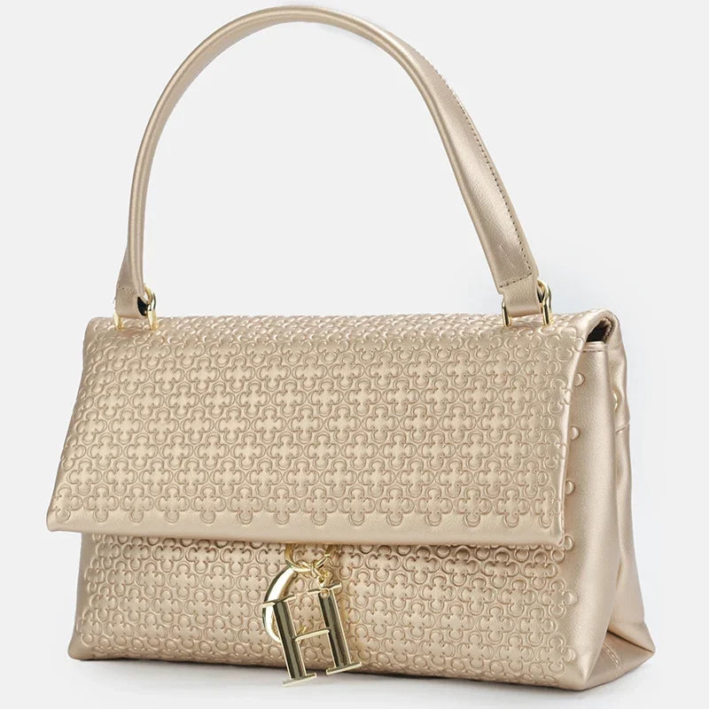 CH Handbag For Women Luxury Designer Shoulder Bag Fashion Embossed Leather Top Handle Bag Elegant Clutch Bag For Daily Use