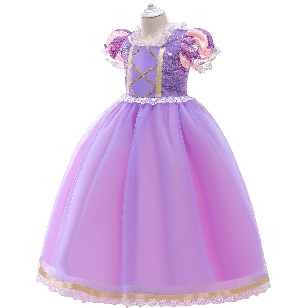 Rapunzel Halloween Costume for Girls Carnival Cosplay Kids Clothes Party Birthday Princess Dress Lace Wedding Christmas Costumes