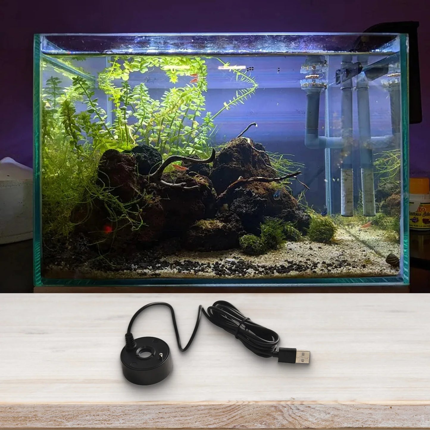 1 Pcs 5V USB Fountain Mist Maker Small Rockery Water Fish Tank Landscaping Mist Maker Garden Outdoor Sprayer
