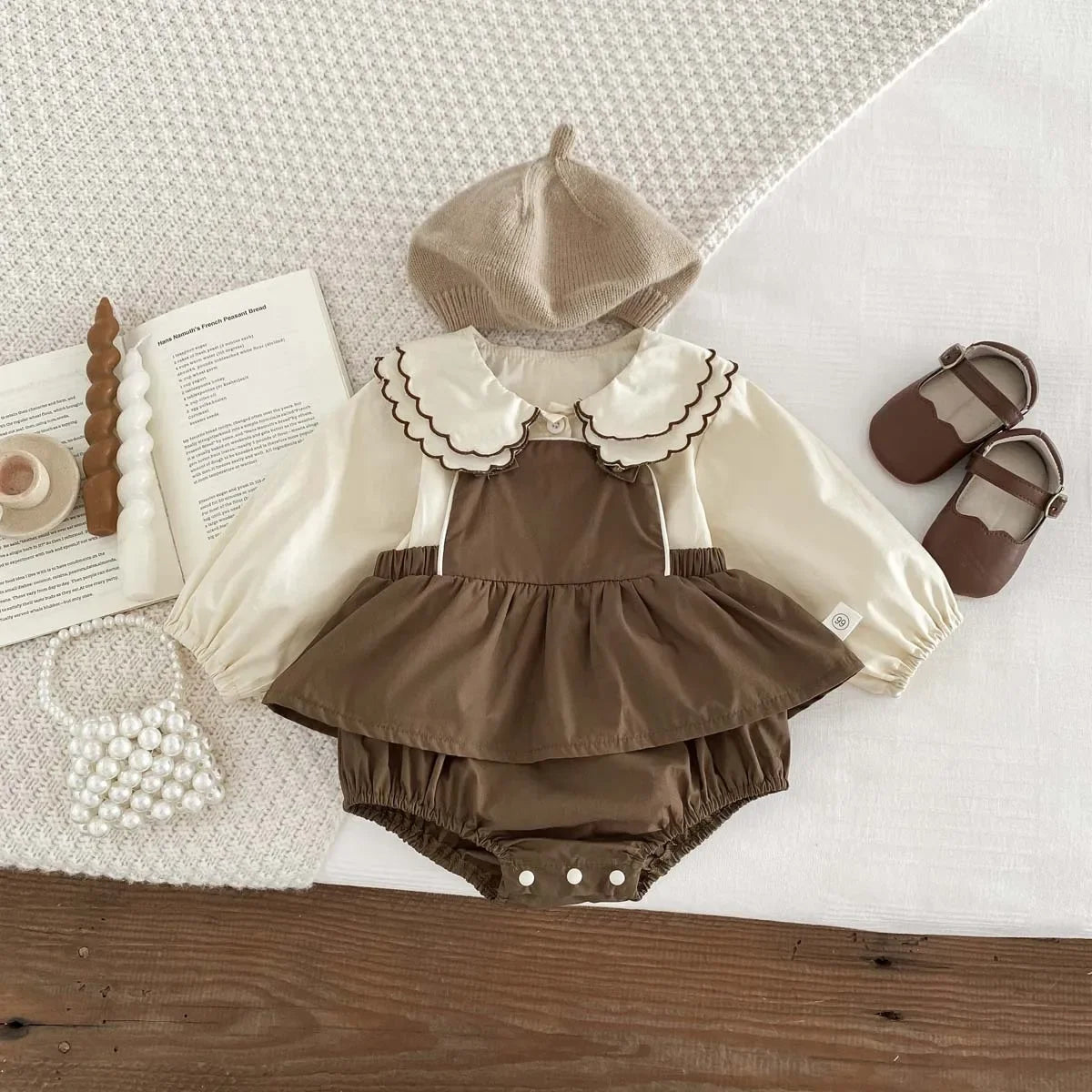 8761 Baby Clothing Set Spring 2024 New Girl's Suit Sleeveless Suspenders Skirt Short+Doll Collar Shirt Sweet Two Piece Suit