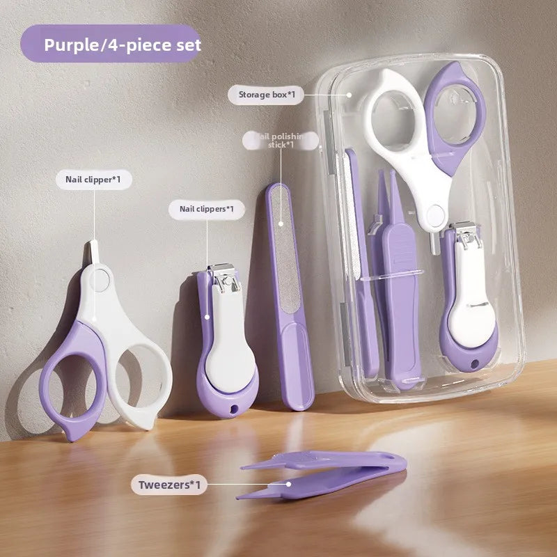 Baby Nail Clipper Set - Newborn-Safe Nail Scissors,Anti-Pinch Skin Nail Cutter Kit, Gentle Precision Grooming Tools for Infants