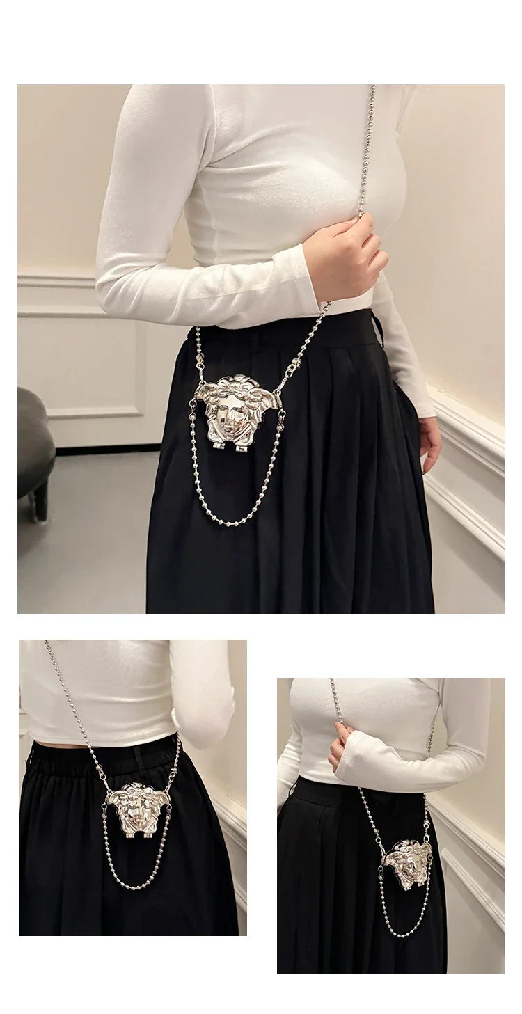 Classic Designer Messenger Bag For Ladies With Simple Elegant Styling And Leather Accents Also Serves As A Commuter Diaper Bag