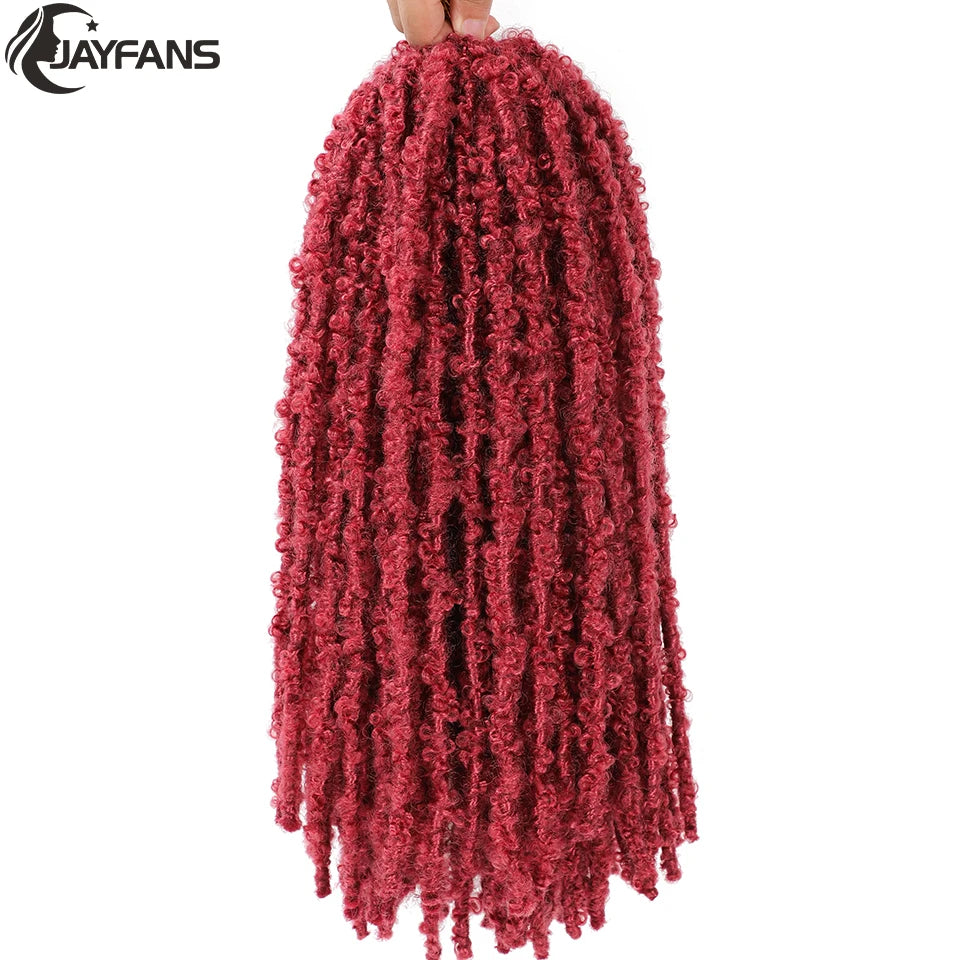 18 24 Inch Butterfly Locs Crochet Hair Extensions Synthetic Distressed Butterfly Soft Locs Crochet Braids Hair for Black Women