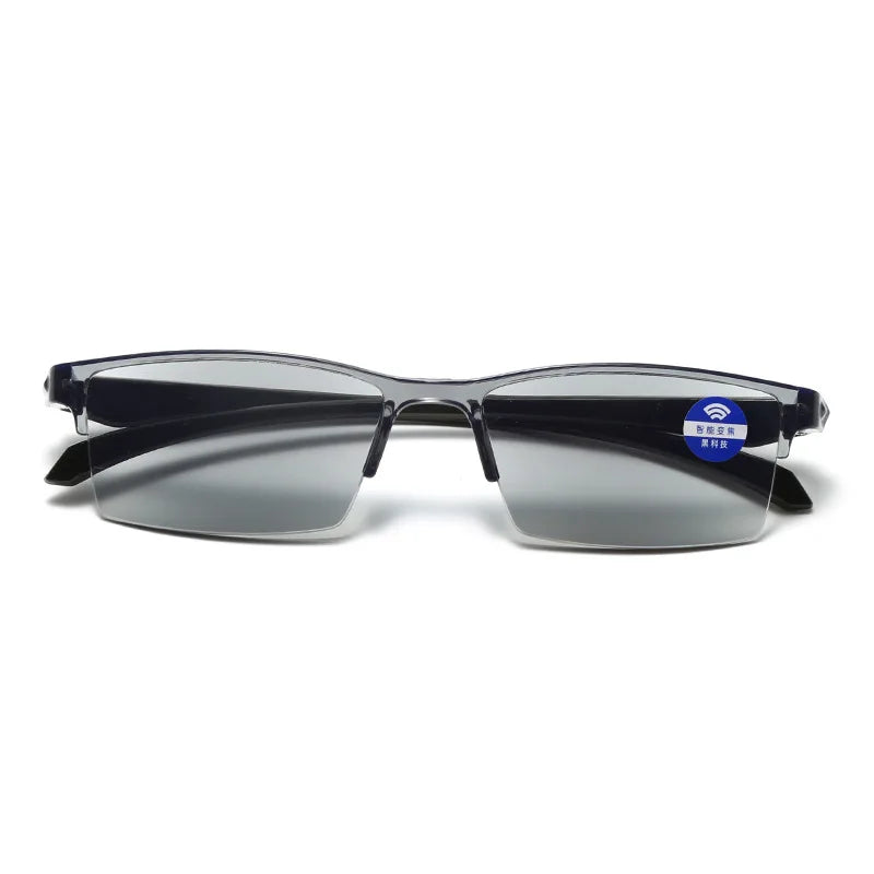 Intelligent Zoom Reading Glasses Fashion Presbyopia Glasses Frameless Hyperopia Glasses Unisex Anti-reflective Reading Glasses