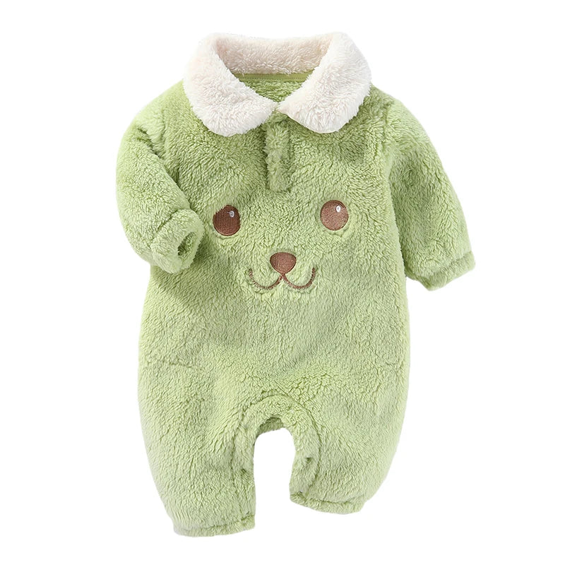 Newborn Baby Bodysuit New Autumn Winter Infant Jacket for Boy Flannel Onesies for Girls Soft Bebe Romper Baby Clothes 0-12 Month
