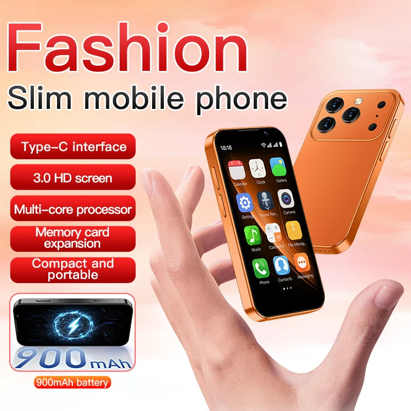SOYES i17 Mini Smartphone 3.0" Screen 2GB RAM 16GB ROM Dual SIM Standby Dual Camera Android 9.0 Small Mobile Phone
